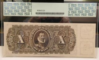 Chile.  Banco Nacional de Chile 1878 - 1879 Specimen 10 Pesos P - S334s PCGS CH.  AU 55 2