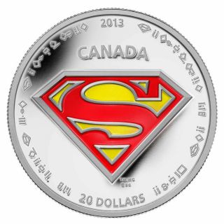 75th Anniversary Of Superman: The Shield - 2013 Canada $20 Fine Silver Coin