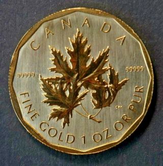 Canada RCM 2007 1 troy oz.  9999 fine gold maple leaf $200 coin (31.  1 Grams) 2