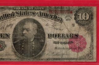 Rare 1981 $10.  00 Treasury Note Red Seal