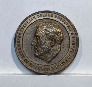 1941 President Franklin D Roosevelt Inaugural Bronze Medal
