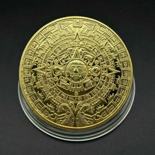 Mayan Commemorative Coin Pyramid Day Gold Coin Gold Coin Gold