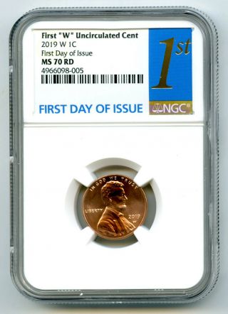 2019 W Lincoln Penny Ngc Ms70 Rd First Day Issue Uncirculated Cent 4966098 - 005