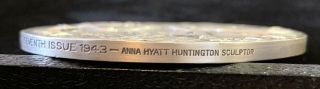 Society of Medalists 27 SILVER Anna Hyatt Huntington 1943 ONLY 100 MINTED 7