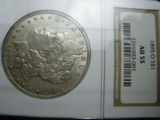 1895 - O Morgan Silver Dollar Ngc Au55 Key Date Extremely Rare Potential Wow