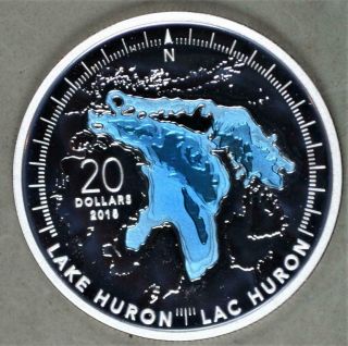 Canada 2015 20 Dollars Proof Silver Coin - Lake Huron