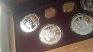 2008 Bejiing Olympic Ssries i Gold & Silver Set 6 Proof Coins Case 3
