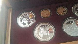 2008 Bejiing Olympic Ssries i Gold & Silver Set 6 Proof Coins Case 4