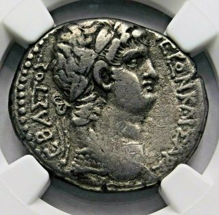 NGC VF.  Nero (AD 54 - 68) Stunning Tetradrachm.  Ancient Roman Silver Coin. 5