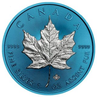Maple Leaf Space Blue Edition 1 Oz Silver Coin 2019