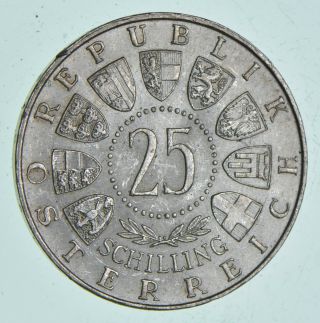 SILVER - WORLD Coin - 1956 Austria 25 Schilling - World Silver Coin 13.  2g 130 2