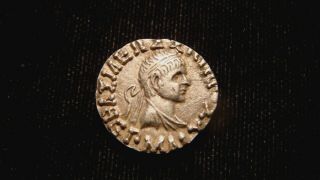 Indo - Greek Kingdom.  Hermaios,  105 - 90 Bc.  Silver Drachm.  Zeus - Mithra.