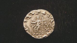 Indo - Greek Kingdom.  HERMAIOS,  105 - 90 BC.  Silver DRACHM.  Zeus - Mithra. 2