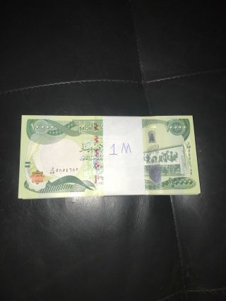 1 Million Iraq Dinar 100 Notes Of 10,  000 Lightly Circulated