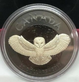 2017 Canada $20 Fine Silver Coin - Nocturnal By Nature: The Barn Owl