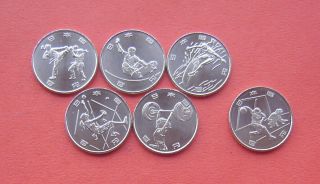 Japan 2019 2020 Olympics,  Paralympics Tokyo 100 Yen Copper - Nickel 6 Coins
