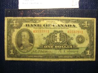 1935 Canada 1 Dollar Bill