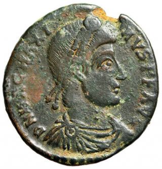 Magnus Maximus Ae2 " Reparatio Reipvb Kneeling Crowned Figure " Arles Ric 26a