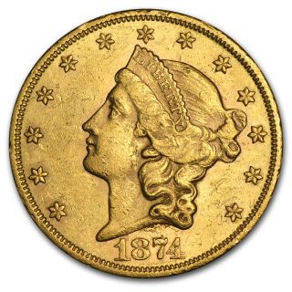 1866 - 1876 $20 Liberty Gold Double Eagle Type 2 Au (random Year) - Sku 61871