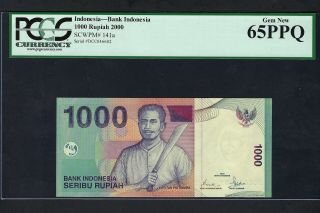 Indonesia 1000 Rupiah 2000 P141a Uncirculated Graded 65
