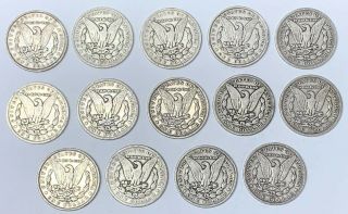 1882 1883 1890 1891 CC Morgan Silver Dollar.  14 Coins.  Estate Liquidation 2