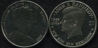 British Virgin Islands - Coin 1 Dollar - 2003 Km 225 Unc - Kennedy Assassination