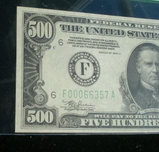 1934 A $500 PCGS AU 55 Federal Reserve Note Fr.  2202 m - F Five Hundred Dollar 4