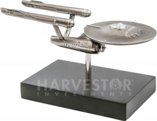2018 Star Trek U.  S.  S.  Enterprise - 150 Gram Pure Silver Minature Figure