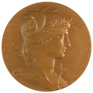 1889 France Universal Exposition Paris Bronze 64mm By Daniel - Dupuis Maier 112