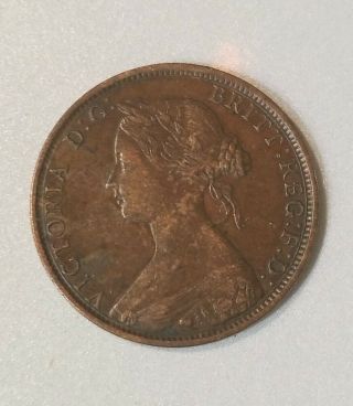 1862 Nova Scotia One Cent Coin,  Large 1 Cent