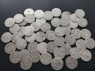 50pcs.  3 Polker,  Silver,  Sigismund III,  Gustav II Adolf,  Georg Wilhelm 2