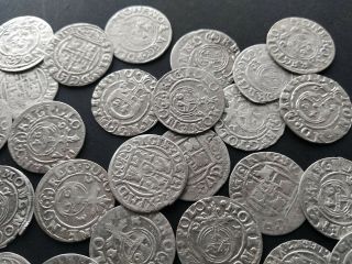 50pcs.  3 Polker,  Silver,  Sigismund III,  Gustav II Adolf,  Georg Wilhelm 5