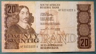 South Africa 20 Rand Aunc Note,  P 121 E,  1990 - 93 Issue,  Signature 7