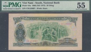 Vietnam South 50 Dong Banknote P - 44a 1966 (nd 1975) Pmg 55