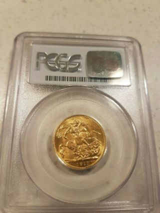 1911C Canada Sovereign Gold Coin,  PCGS MS - 63 King George,  only 250K minted 4