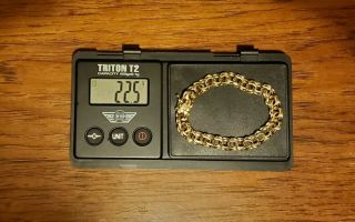 22.  5 Grams Solid 14k Gold Link Bracelet Jewelry Not Scrap At Below Melt Value