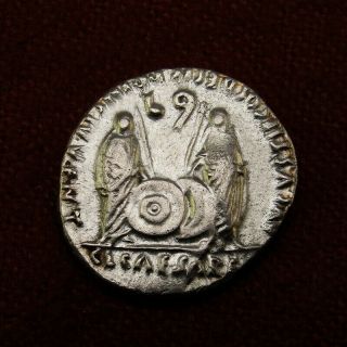 Augustus.  Gaius And Lucius Caesars Rare Gold Iridescent Roman Denarius
