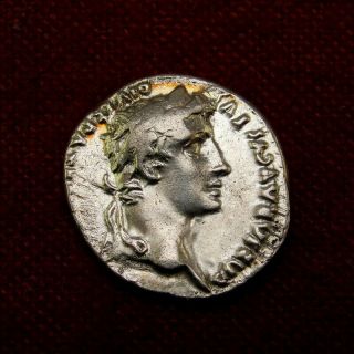Augustus.  Gaius and Lucius Caesars RARE GOLD Iridescent Roman denarius 2