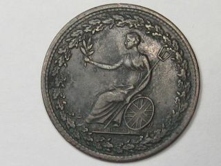 High - Grade 1814 Lower - Canada Half Penny Token (large Shield Type).  24