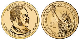 2012 P Presidential One Dollar Coins 4 Coins U.  S.  Rolls Money President 2