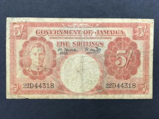 Jamaica 5 Shillings 1953