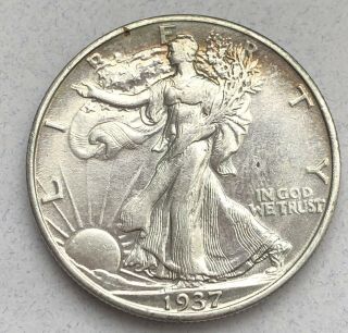 1937 - S Walking Liberty 50c Half Dollar