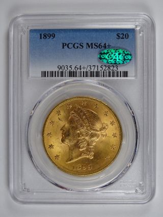 1899 P $20.  00 Gold Liberty Pcgs Ms - 64,  Cac 7109