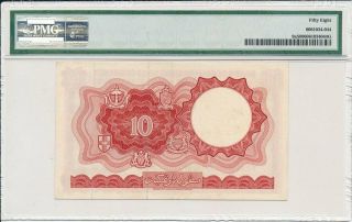 Board of Comm.  of Currency Malaya & British Borneo $10 1961 Prefix A PMG 58 2
