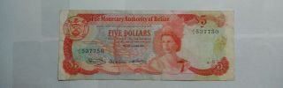 Belize: 1980 $5 Banknote