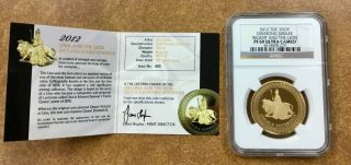 2012 Gold Proof Regent & Lion Ngc Pf69 British Double Sovereign Box &