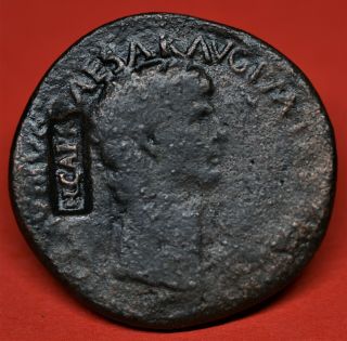 Rare Sestertius Of Claudius Countermarked For Nero: Rome,  Ad 41 - 42.  Ric: 96.