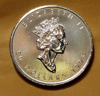 1996 Canada 1 Oz Platinum Maple Leaf Bu
