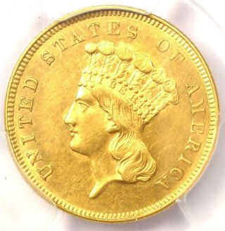 1859 Three Dollar Indian Gold Coin $3 - Pcgs Uncirculated (unc Ms) - Rare Date