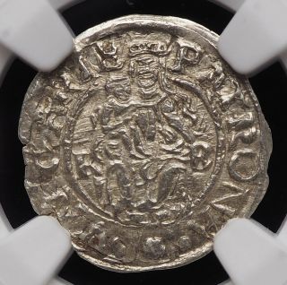 Hungary.  Silver Denar,  Maximilian Ii,  1569 - Kb,  State,  Ngc Ms63